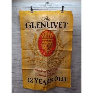 The Glenlivet Scoth Whisky George J G Smith 12 Years Old Banner Flag Linen 30x20